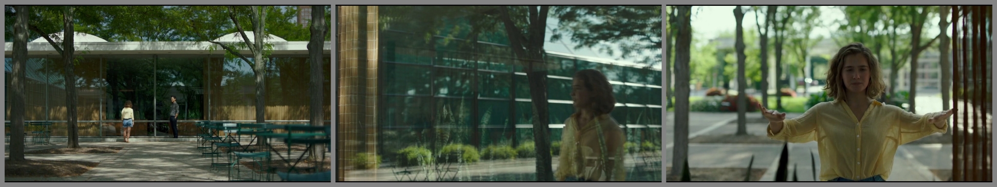 Casey explains why she loves the bank building to Jin