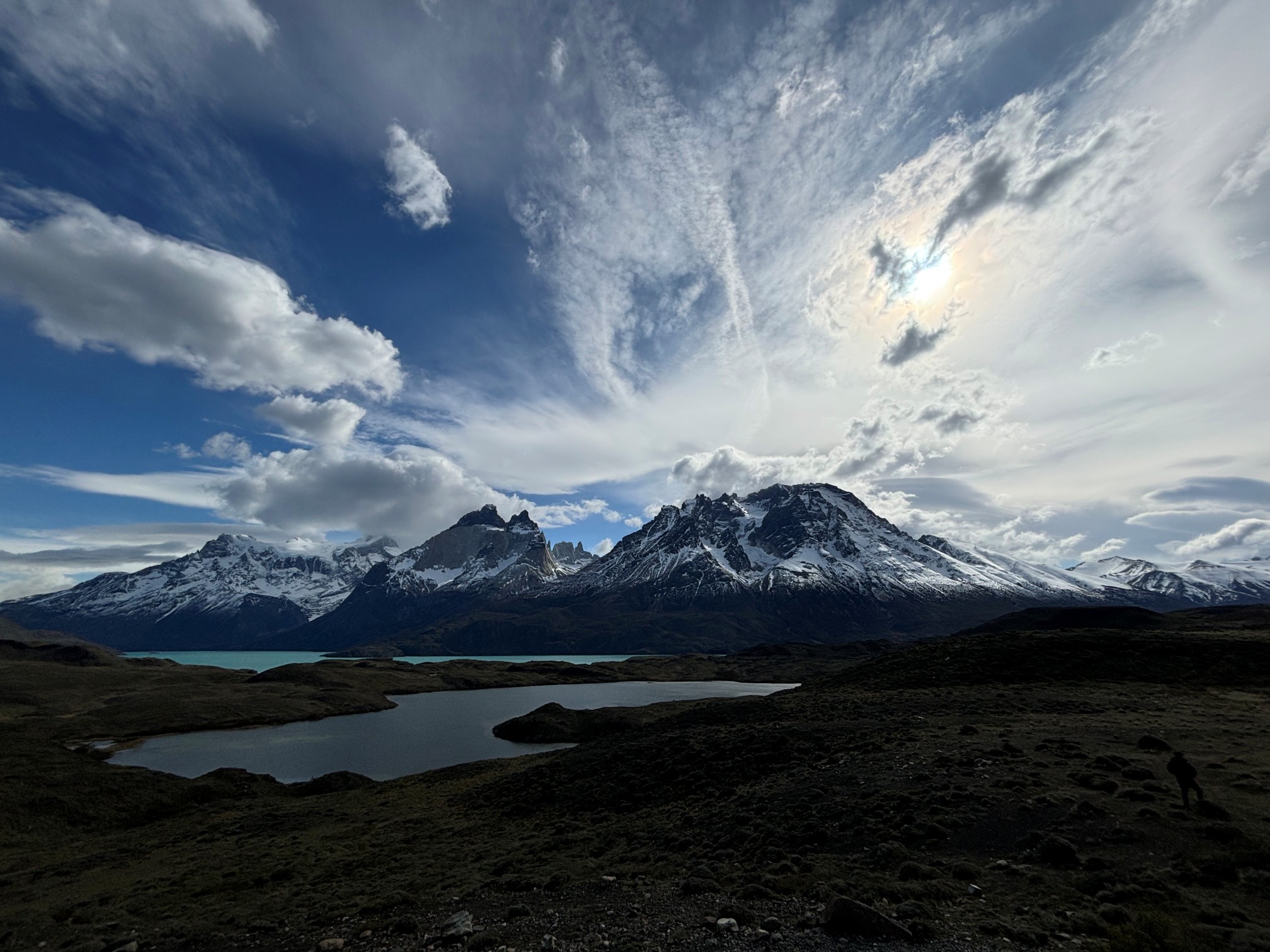 View of Torres del Paine mountains