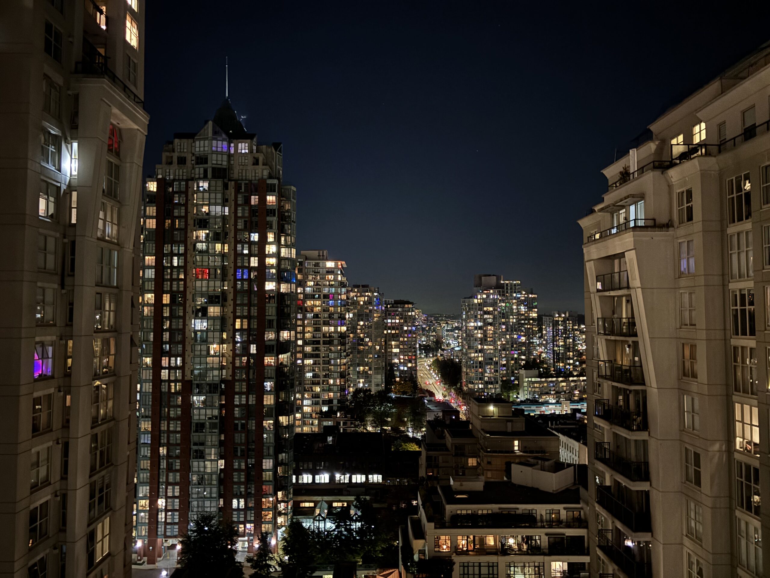 View from balcony, downtown Vancouver